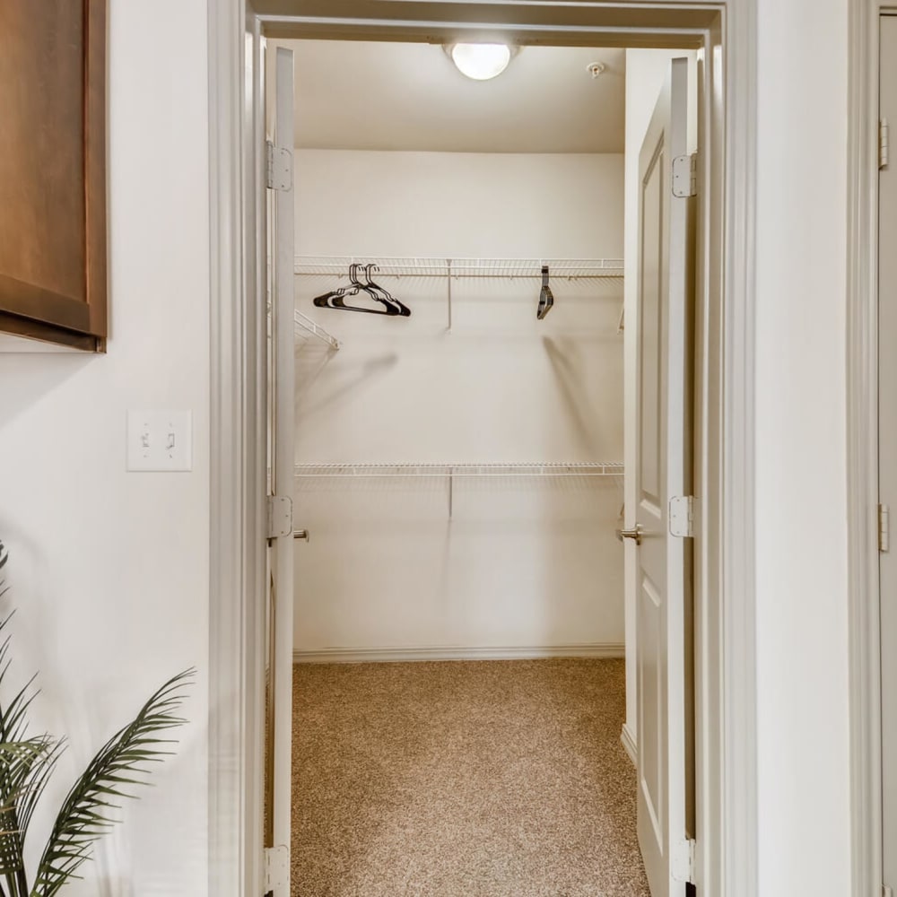 Walk in closet at Discovery at Craig Ranch in McKinney, Texas