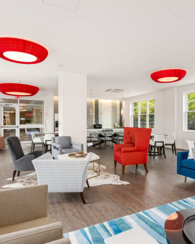 Community lounge at Station Row Apartments in PROVIDENCE, Rhode Island