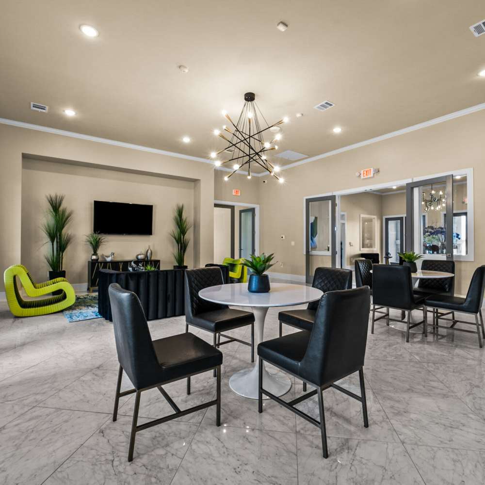 Indoor multiple seating at Cross Timbers Apartments in Greenville, Texas
