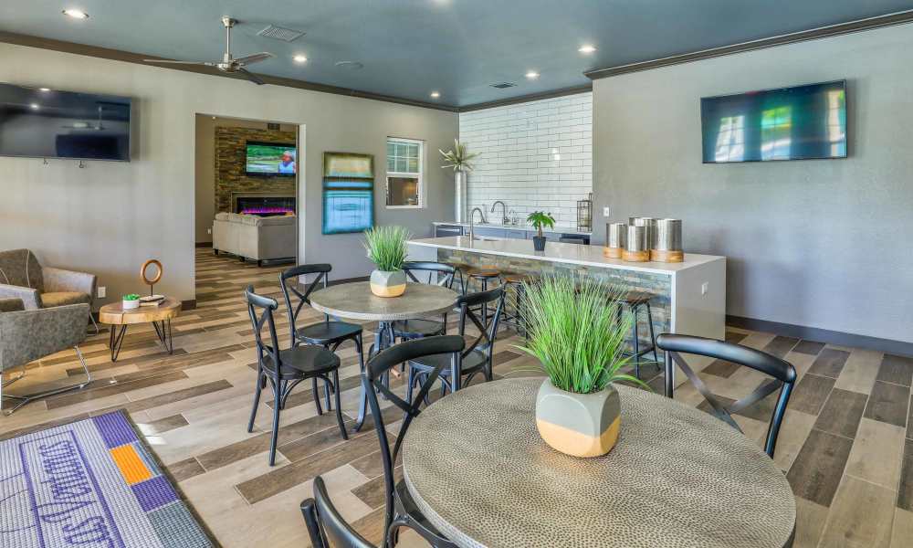 Clubhouse kitchen and dining area at Las Ventanas in Alamogordo, New Mexico