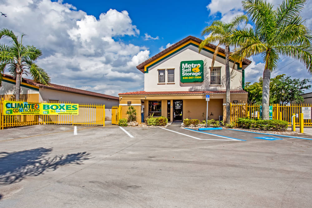 Parking area at Metro Self Storage in Fort Myers, Florida