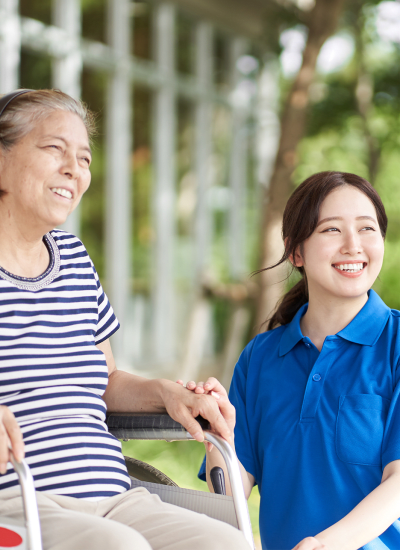 Resident enjoying the outdoors at Leisure Living in Evansville, Indiana