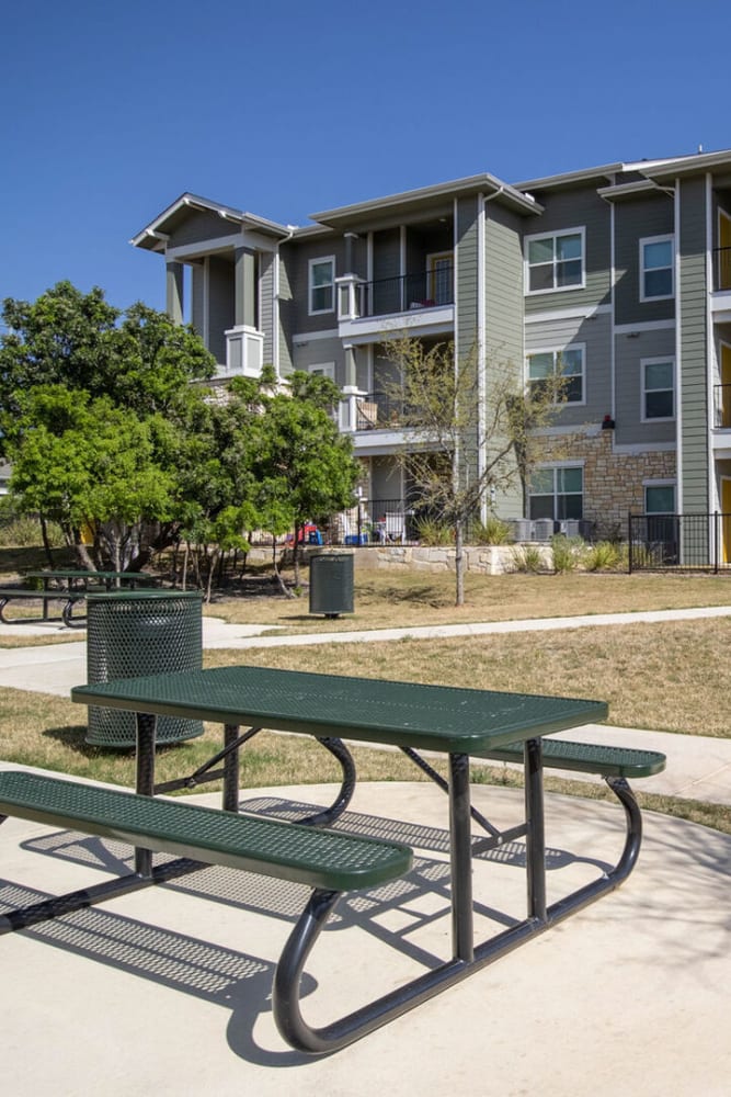 Apartments with private balconies and patios at Esperanza in San Antonio, Texas