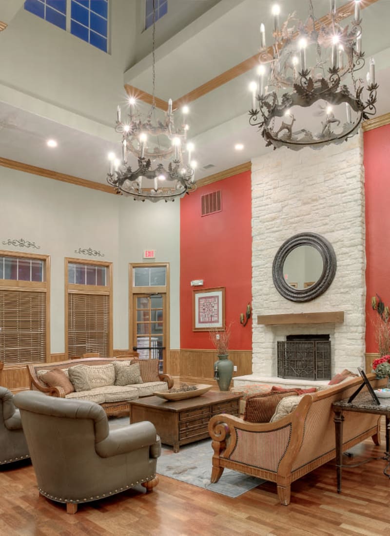Indoor community space at Marquis Bandera in San Antonio, Texas