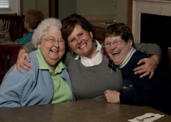 Residents enjoying time together at Timber Pointe Senior Living in Springfield, Oregon