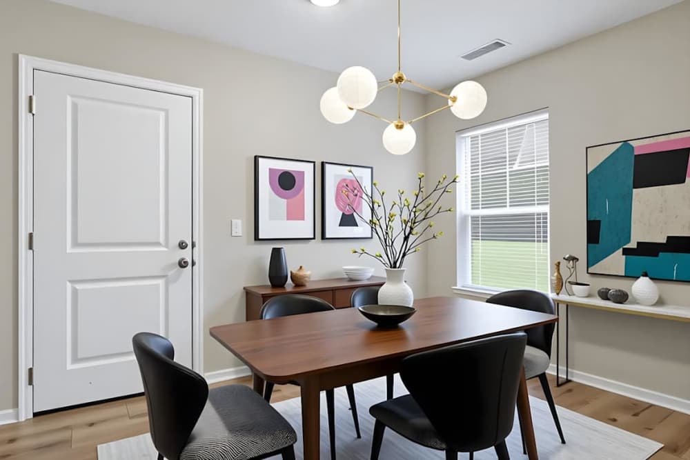 Dining space with window at Prior Farms in Madison. GA