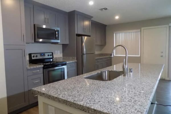 Kitchen at The Palms Apartments in Sacramento, California