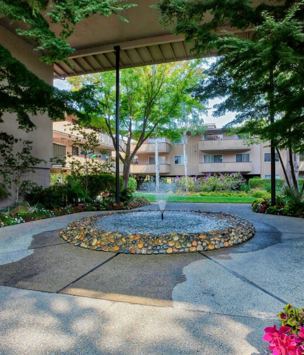 Fountain at Stanford Villa in Palo Alto, California