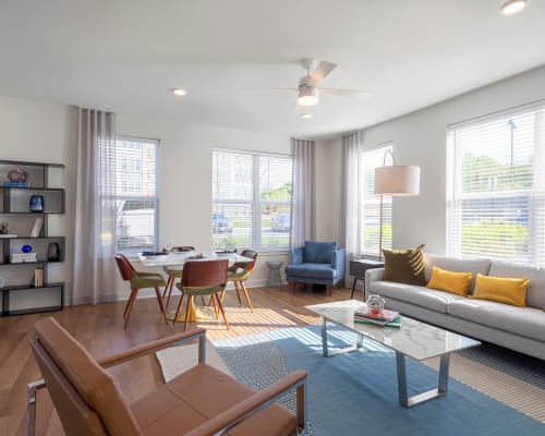 Open concept layout at Everly in Largo, Maryland