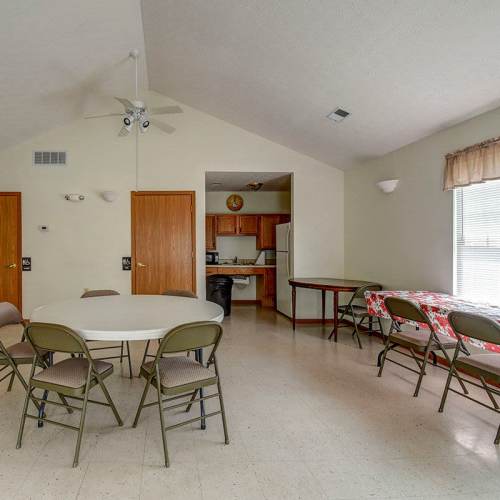 Community room at Edwards Crossing I in Beaver, West Virginia