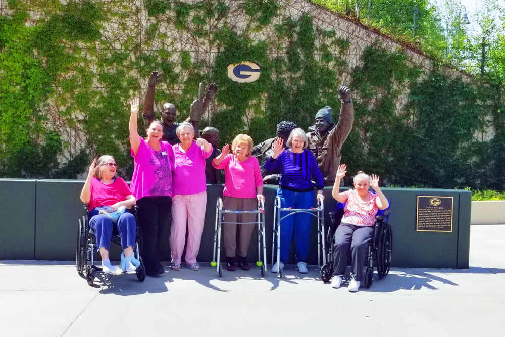 pack outing at Wyndemere Memory Care in Green Bay, Wisconsin. 