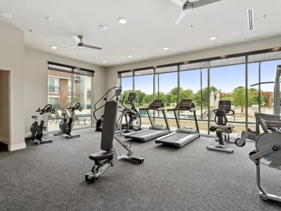 State-of-the-art fitness center at The Gates at Meadow Place in Willow Park, Texas