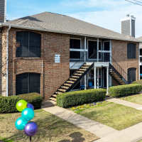 Exterior view of an apartment at North Hills Place in Richland Hills, Texas