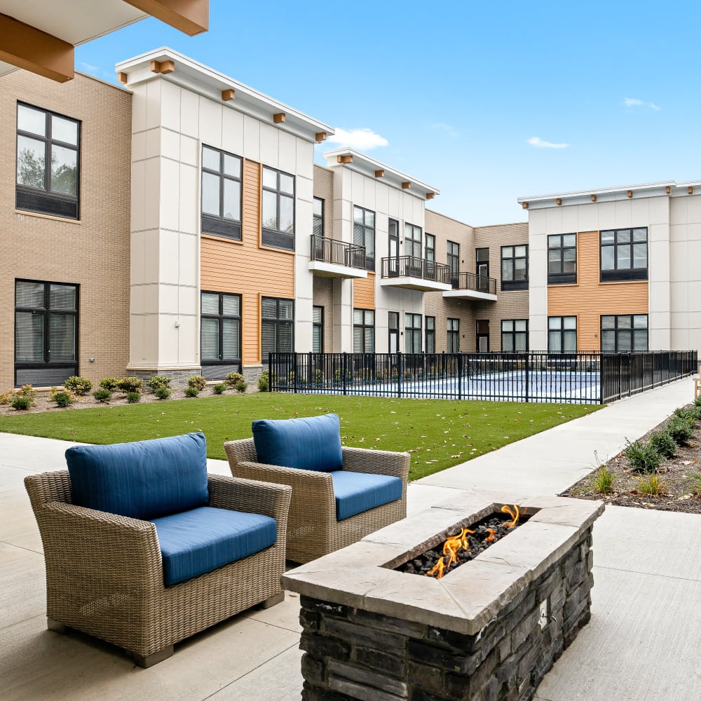 Outdoor lounging area at Anthology of Mayfield Heights in Mayfield Heights, Ohio