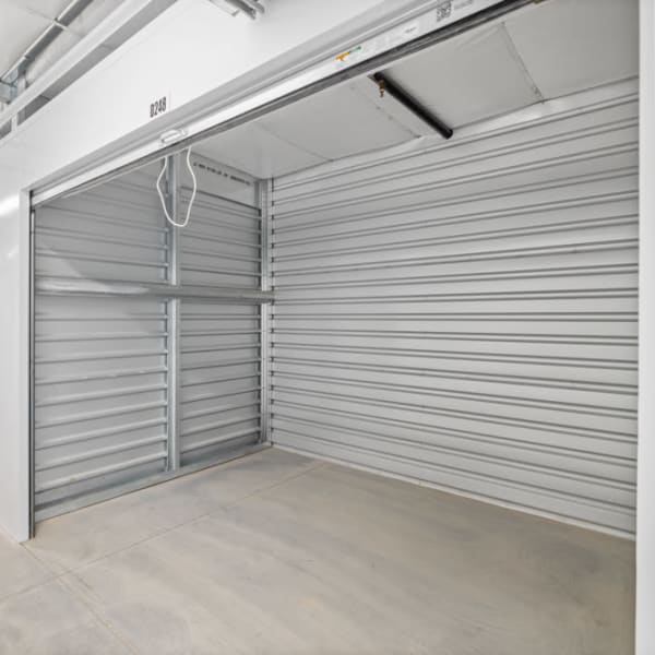 Indoor storage units at StorQuest Express Self Service Storage in Sacramento, California
