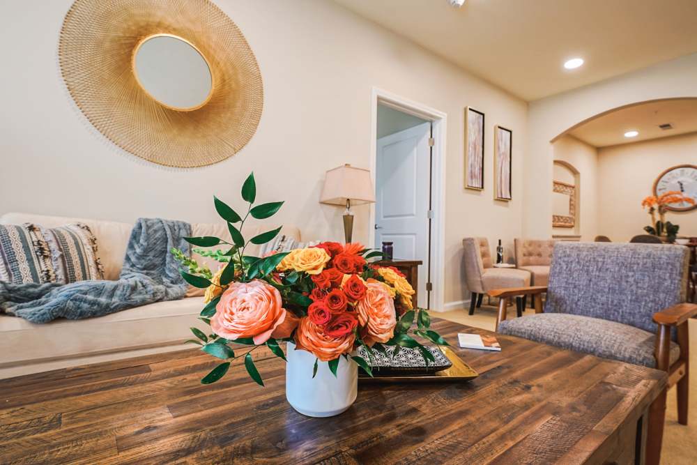 Spacious living room in apartments at Harmony at Waldorf in Waldorf, Maryland