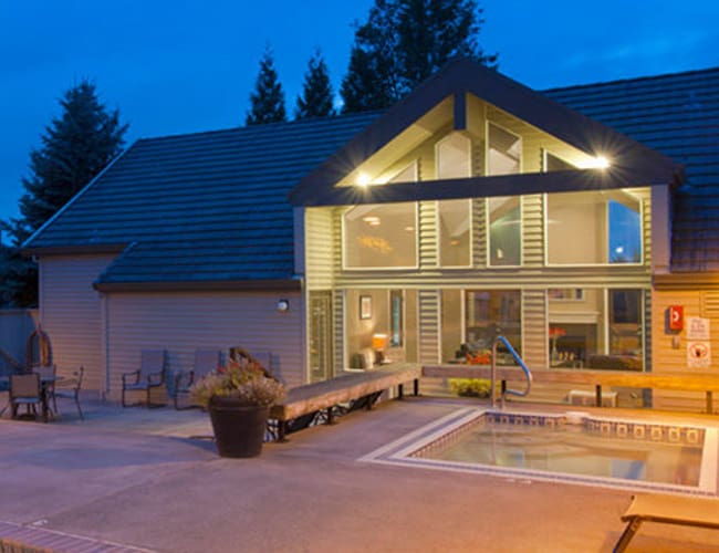 Clubhouse exterior at MiLO at Mountain Park in Lake Oswego