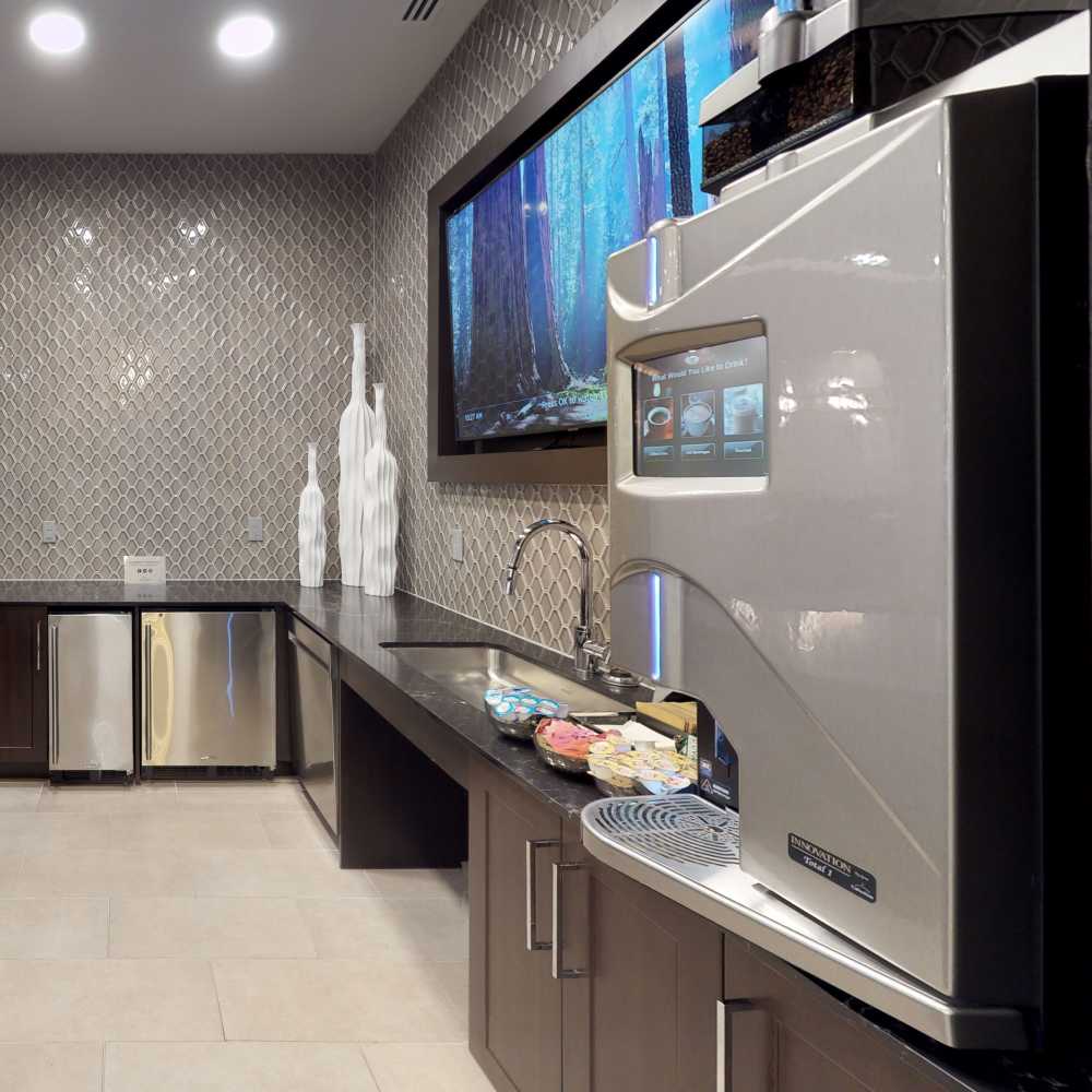Clubhouse kitchen at Howell Uptown in Dallas,Texas