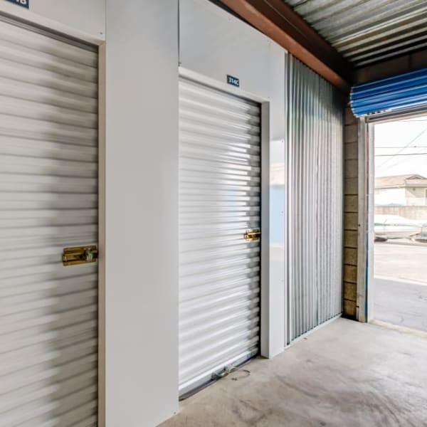 Indoor storage units at StorQuest Self Storage in Diamond Bar, California