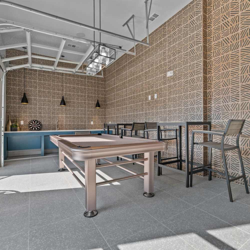 Billiards table in clubhouse at The Summit at Walnut Creek in Alvarado, Texas