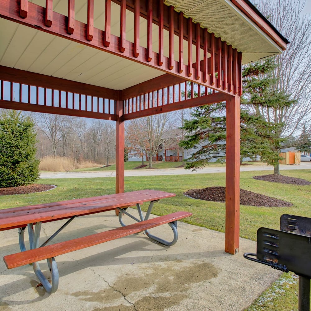 Barbeque and picnic area at Pebble Creek, Twinsburg, Ohio