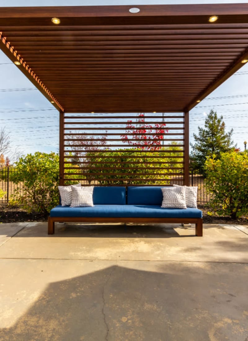 Outdoor poolside lounge The Fairmont at Willow Creek in Folsom, California