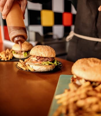 Burgers near University Lofts at Russellville, Russellville, Arkansas