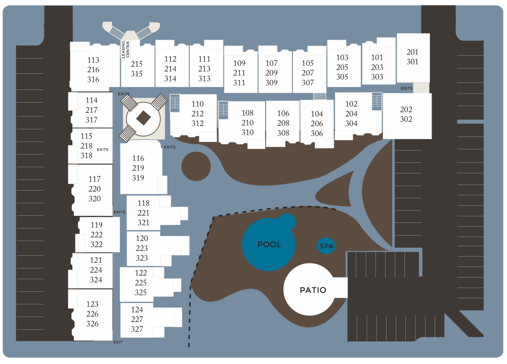 Site map of Atrium Downtown in Walnut Creek, California