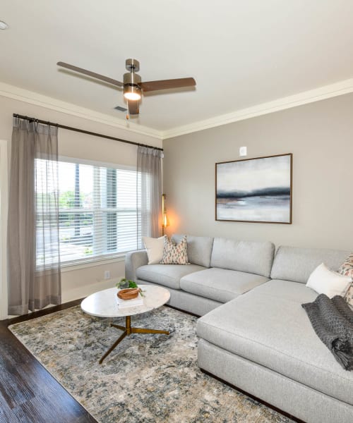 Beautiful living room at Somerset in McDonough, Georgia