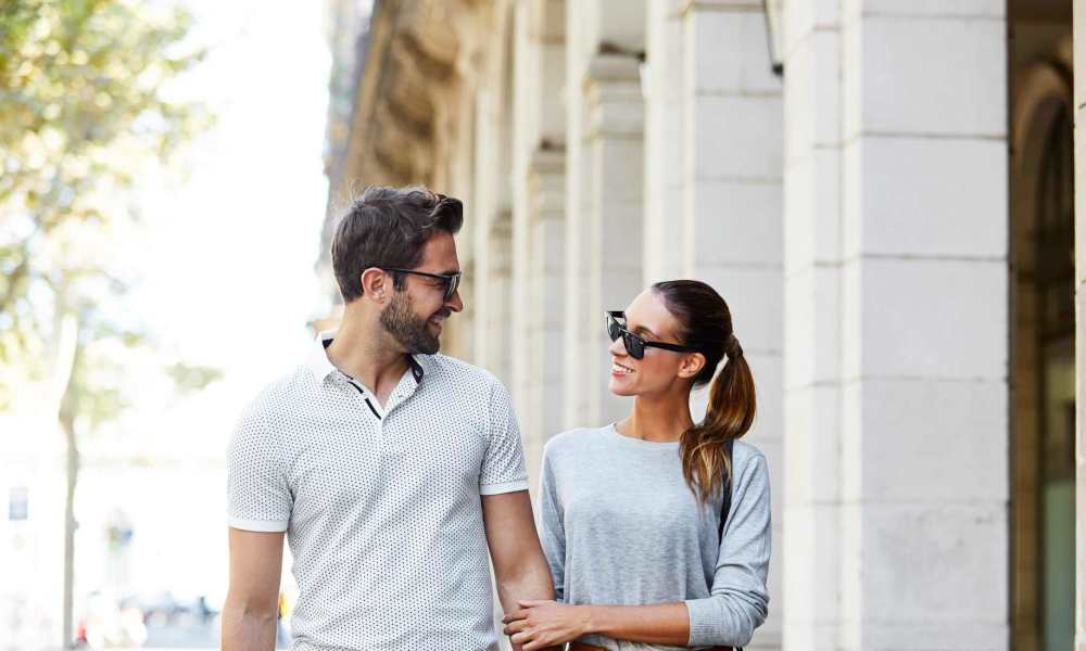Resident couple hanging out near Belmont Glen Residences in Belmont, California
