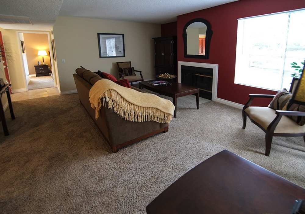 Stylish living room at Shadowridge Summerwind in Vista, California