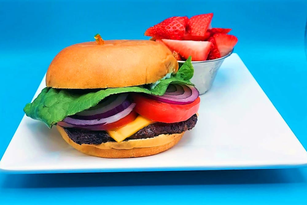 Cheeseburger at Wildwood Canyon Villa Assisted Living and Memory Care in Yucaipa, California