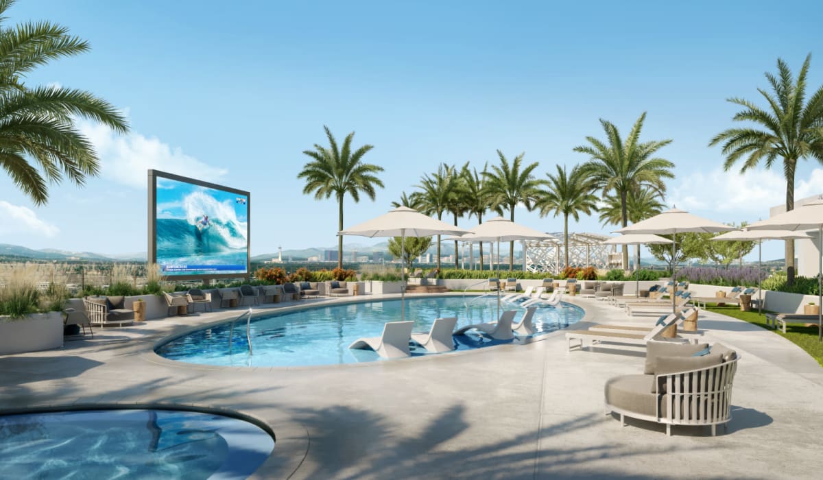 Beautiful pool at The Ellison in Las Vegas, Nevada