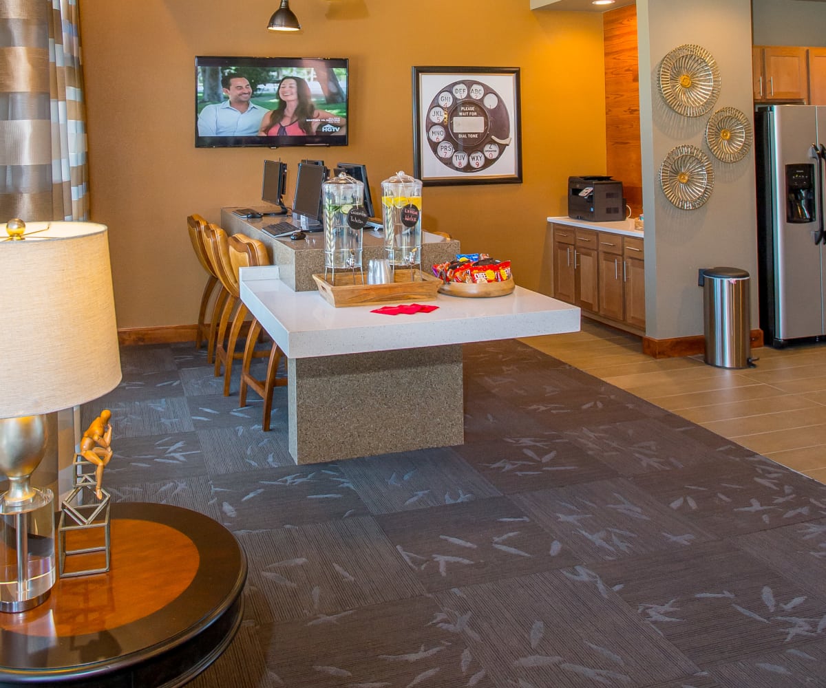 Clubhouse kitchen at The Reserve at Elm in Jenks, Oklahoma