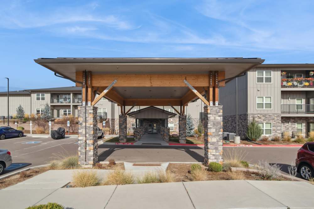 Front view of an apartments at Villas At Mesa Ridge in Fountain,Colorado