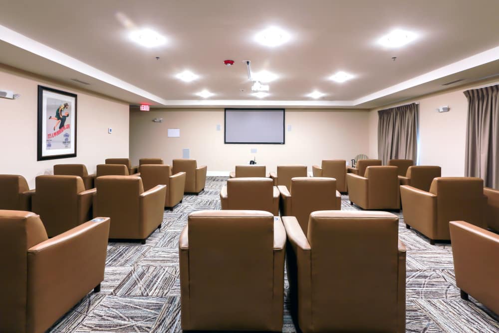 Theatre room at Harmony at Wescott in Summerville, South Carolina