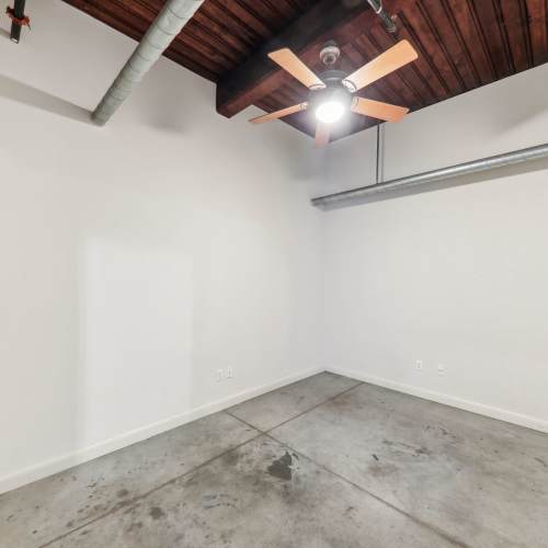 Unfurnished bedroom at Stadium Loft Apartments in Saint Louis, Missouri