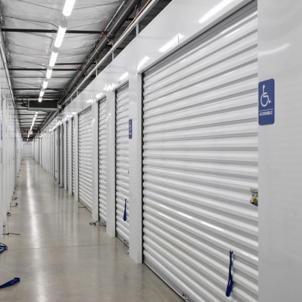 Indoor storage units at StorQuest Self Storage in Sacramento, California