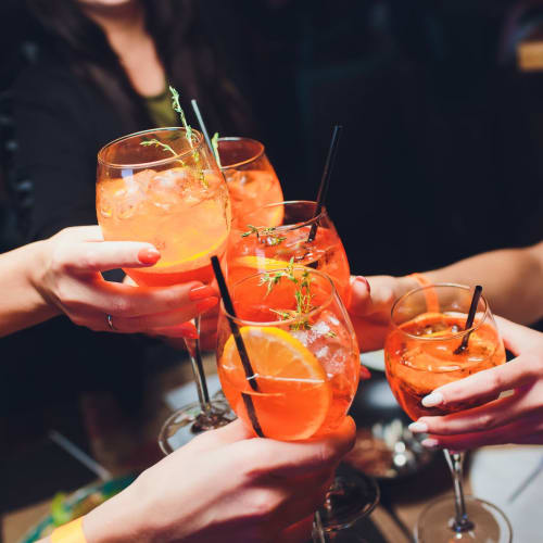 Residents getting some colorful drinks near Legacy at Cypress in Cypress, Texas