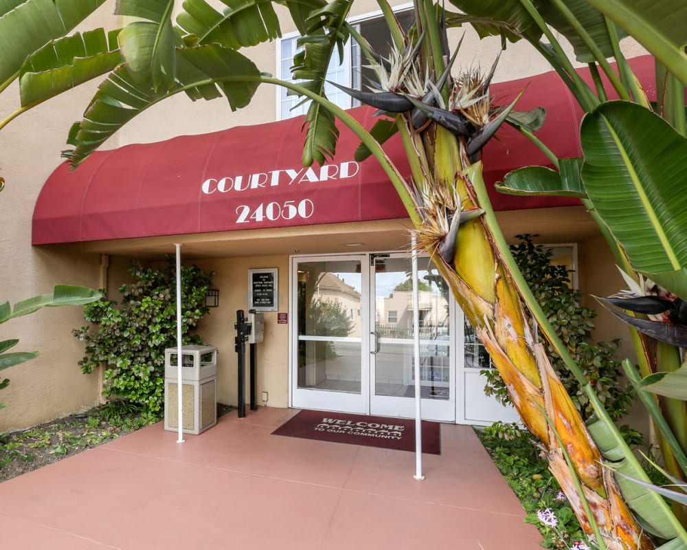 Entrance to building at Courtyard in Hayward, California