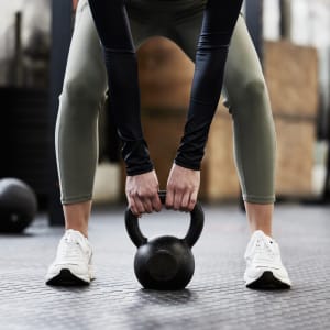 Resident working out at The Trails at Canyon Crest apartment homes in Riverside, California