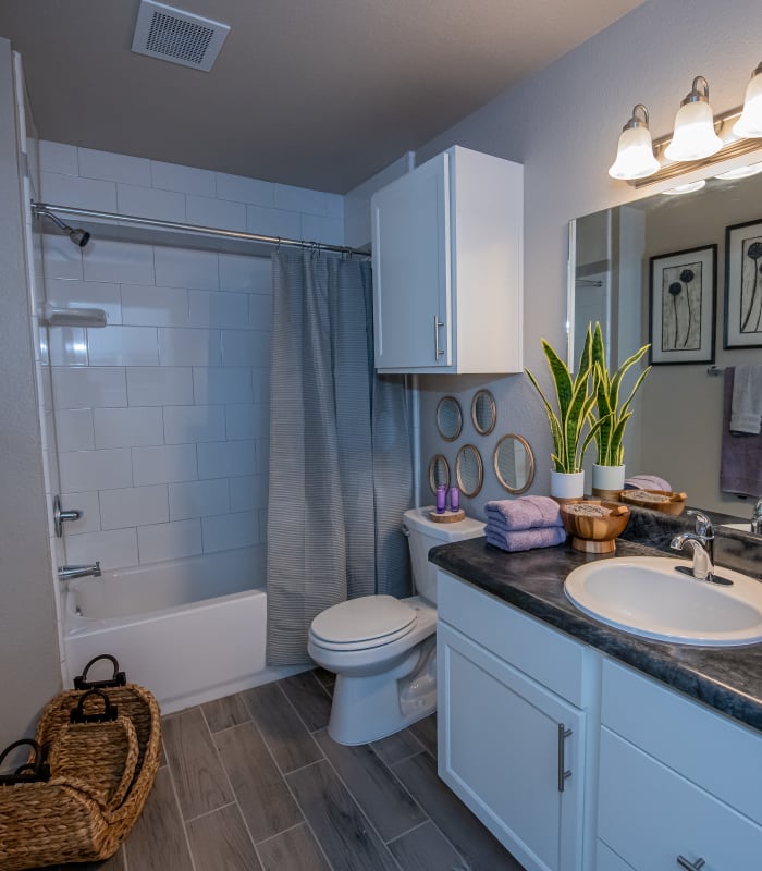 Bathroom at Cottages at Crestview in Wichita, Kansas