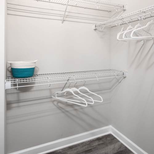 Walk-in closet at Mills Creek in Gastonia, North Carolina