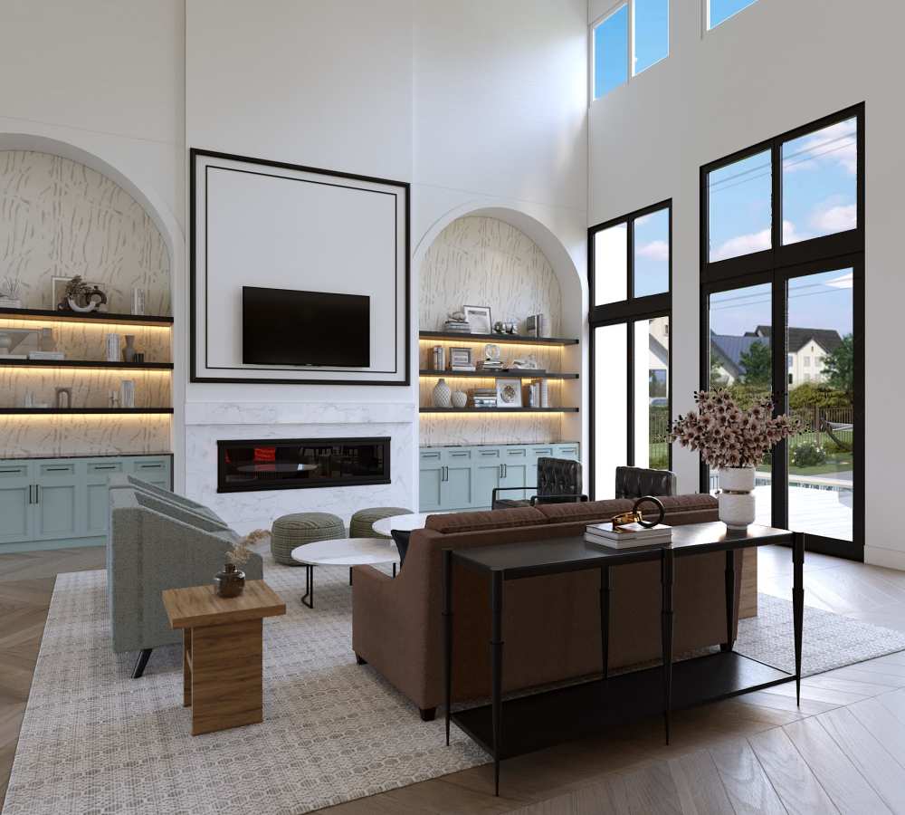 Sitting area at Silo Creek Apartments in Lafayette, Louisiana