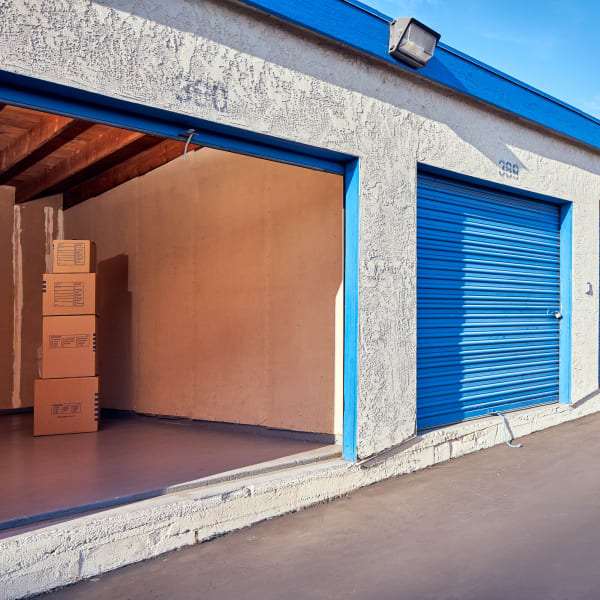 Open Storage Unit at Stor'em Self Storage in San Marcos, California