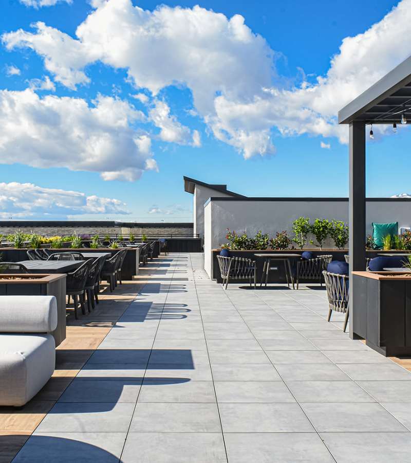 Rooftop lounge at Stone Village Apartments in Reno, Nevada