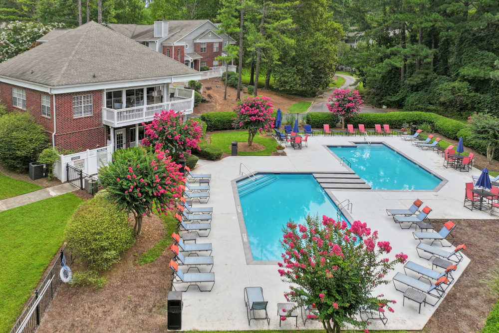 Swimming pool at Anzio apartments in Lawrenceville, GA