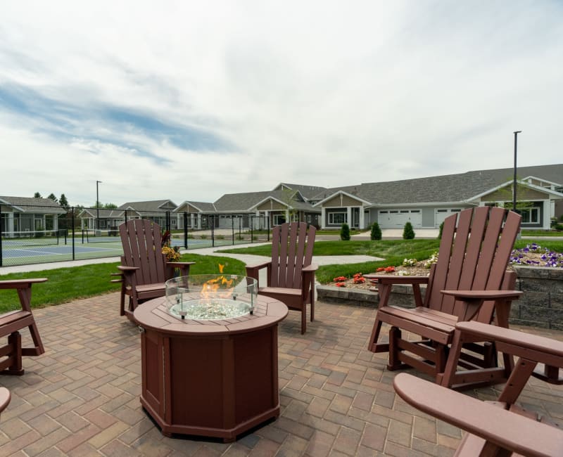 fire pit at The Fields at Arbor Glen in Lake Elmo, Minnesota