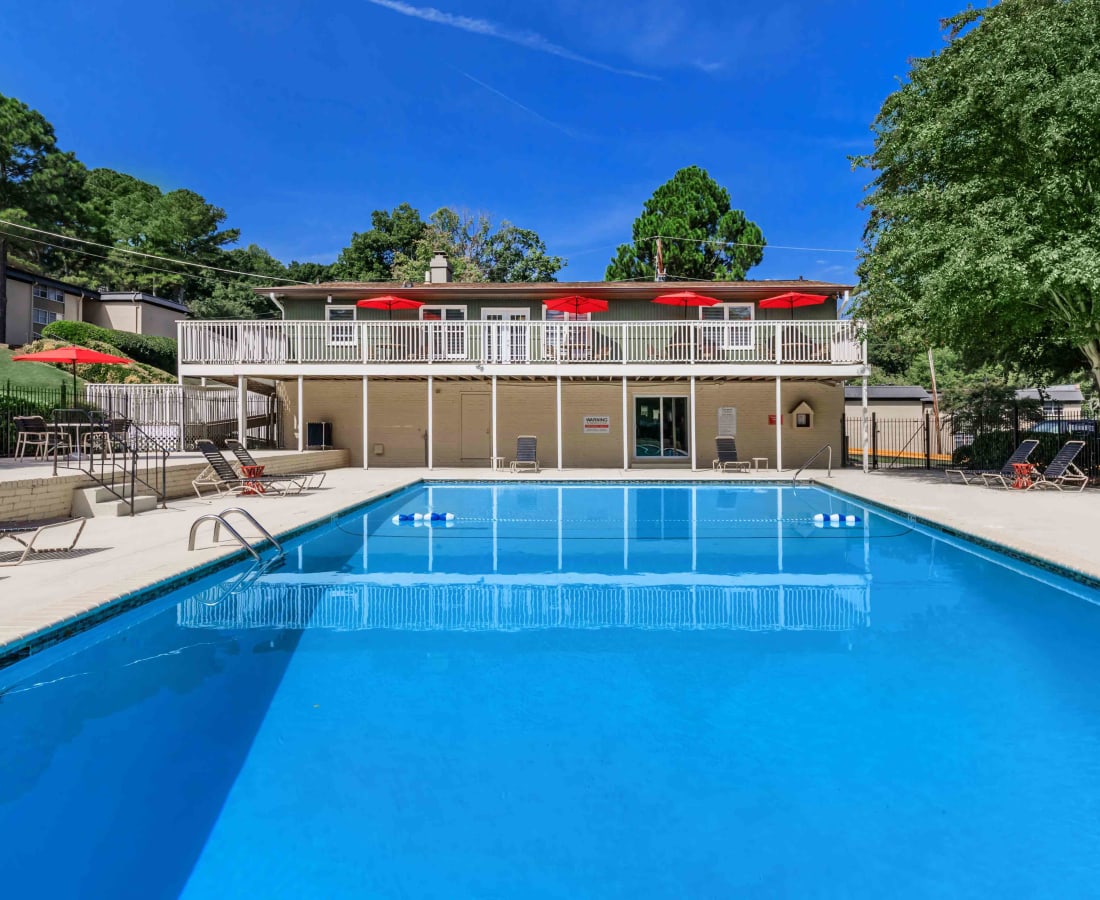 A swimming pool at Commons at Briarwood Park in Brookhaven, Georgia