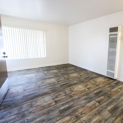 A living room at Beech St. Knolls in San Diego, California